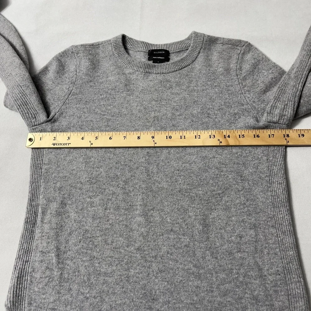 Halogen Cashmere Sweater Women Small Gray Pullover